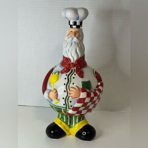 Ganz Santa Chef Decanter Christmas Decor Only Used For Decoration